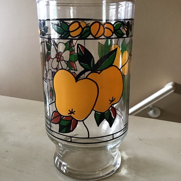 Vintage Anchor Hocking Hildi Fruit & Blossoms Tumbler Glasses (Set of 3) - Picture 5 of 5